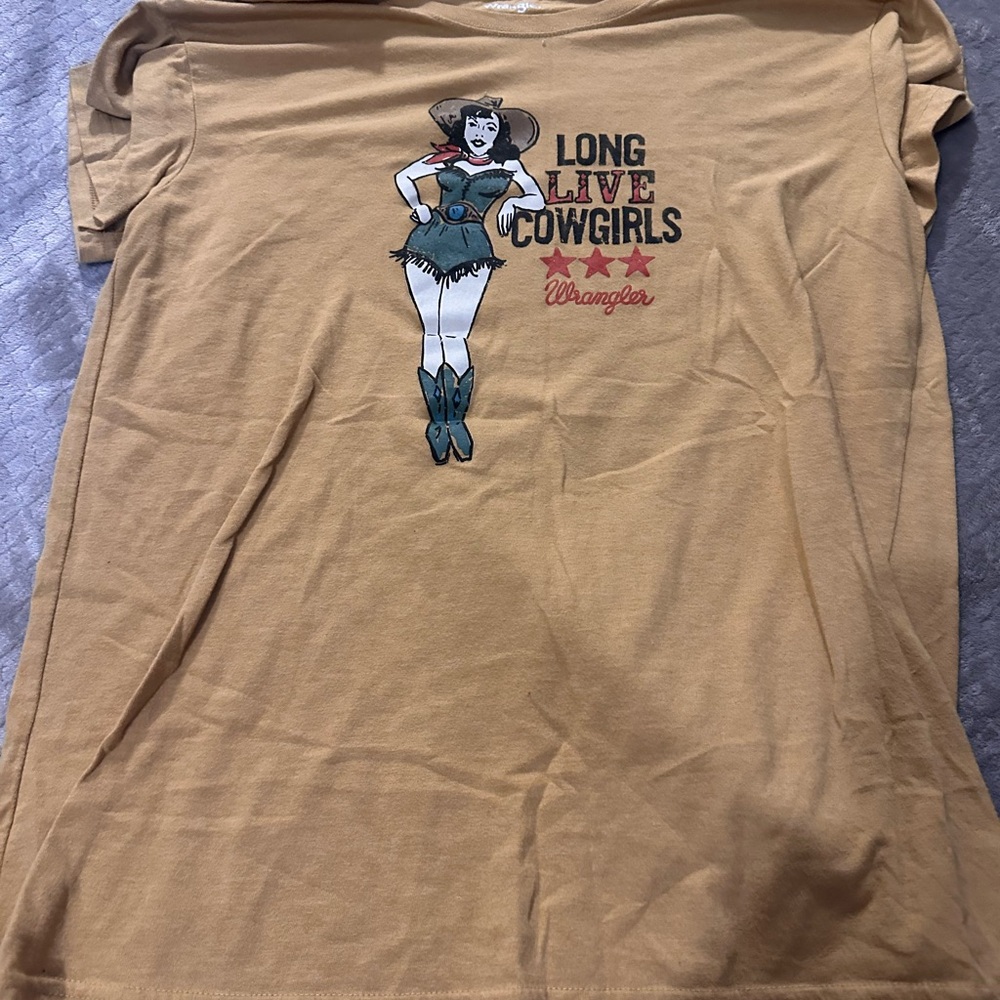 Wrangler Tan Cowgirl Graphic Tee